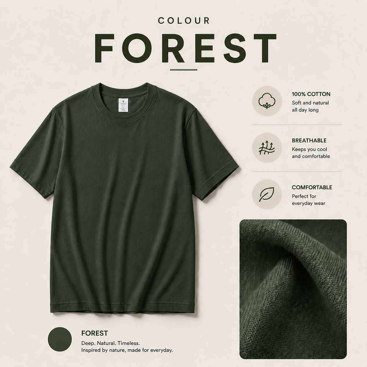 (230gsm) Premium 100% Cotton Plain T-Shirt Regular Fit Basic Tee