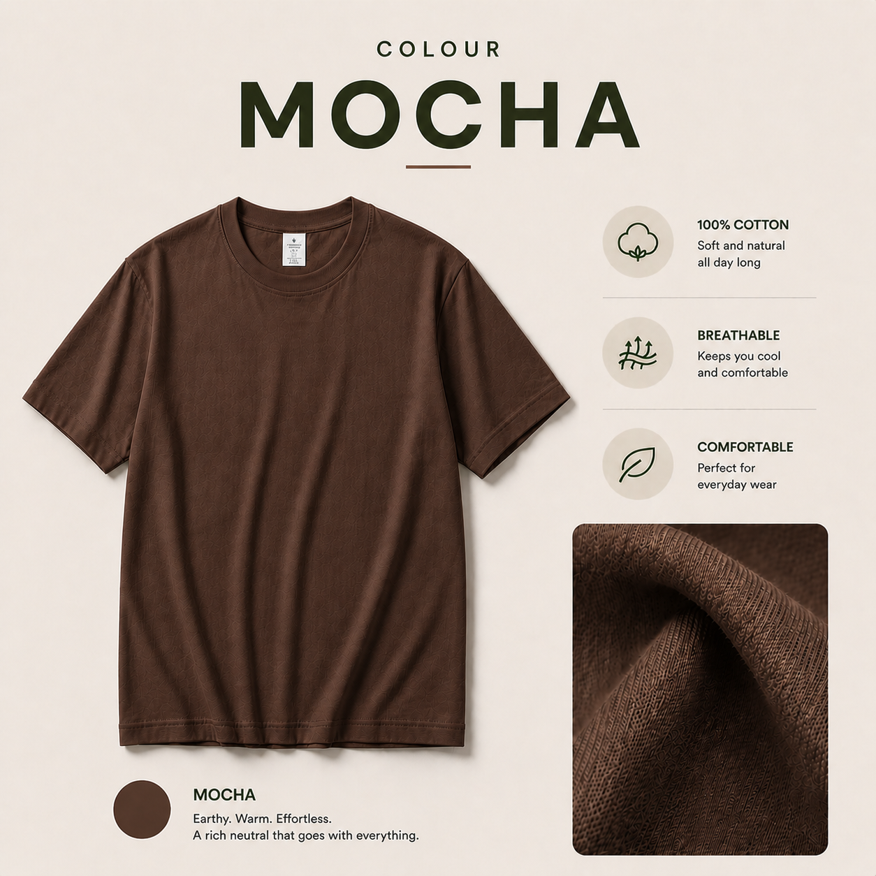 (230gsm) Premium 100% Cotton Plain T-Shirt Regular Fit Basic Tee