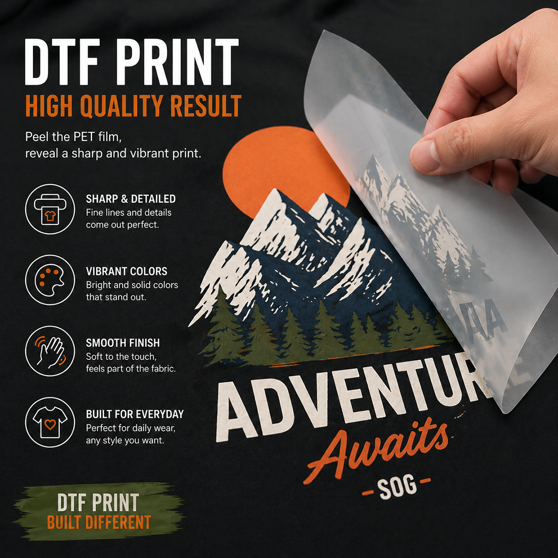 (DTF Print) Custom Logo Print 100% Cotton Regular Fit T-Shirt