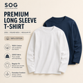(230gsm) Long Sleeve Premium Cotton T-Shirt Regular Fit