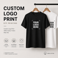 (DTF Print) Custom Logo Print 100% Cotton Regular Fit T-Shirt