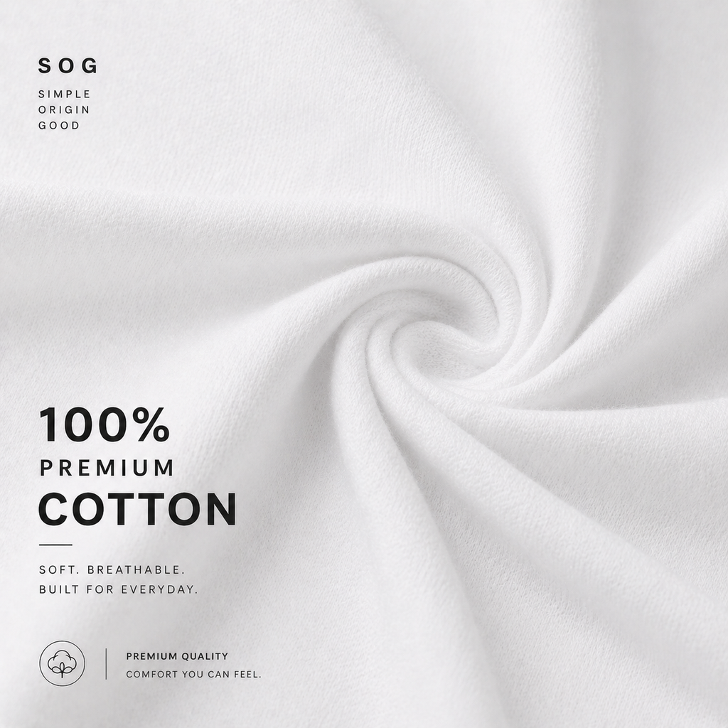 (180gsm) Premium 100% Cotton T-Shirt Plain Tailored Fit Round Neck T-Shirt