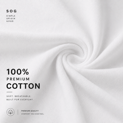 (180gsm) Premium 100% Cotton T-Shirt Plain Tailored Fit Round Neck T-Shirt
