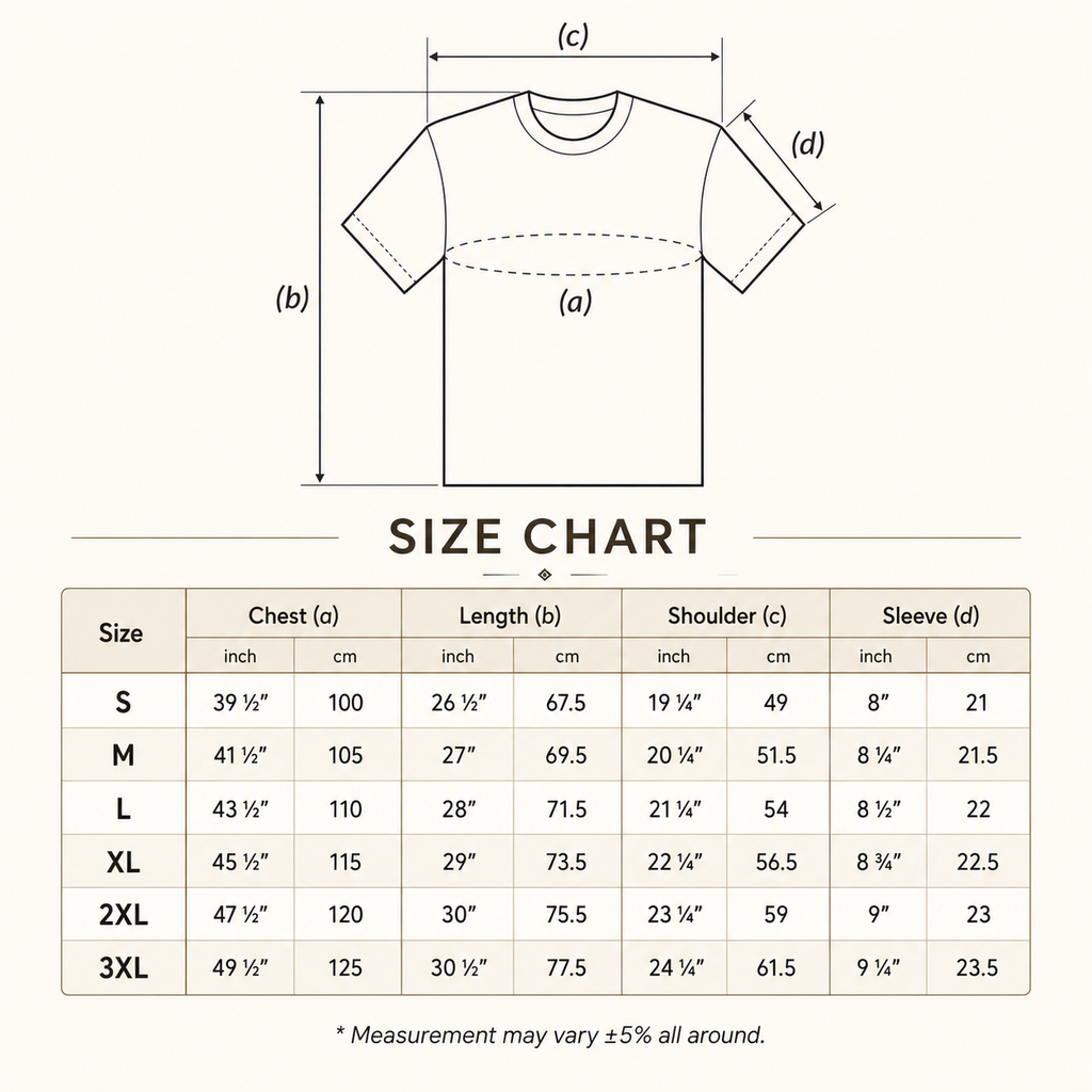 (250gsm) 100% Cotton T-Shirt Round Neck Loose Fit