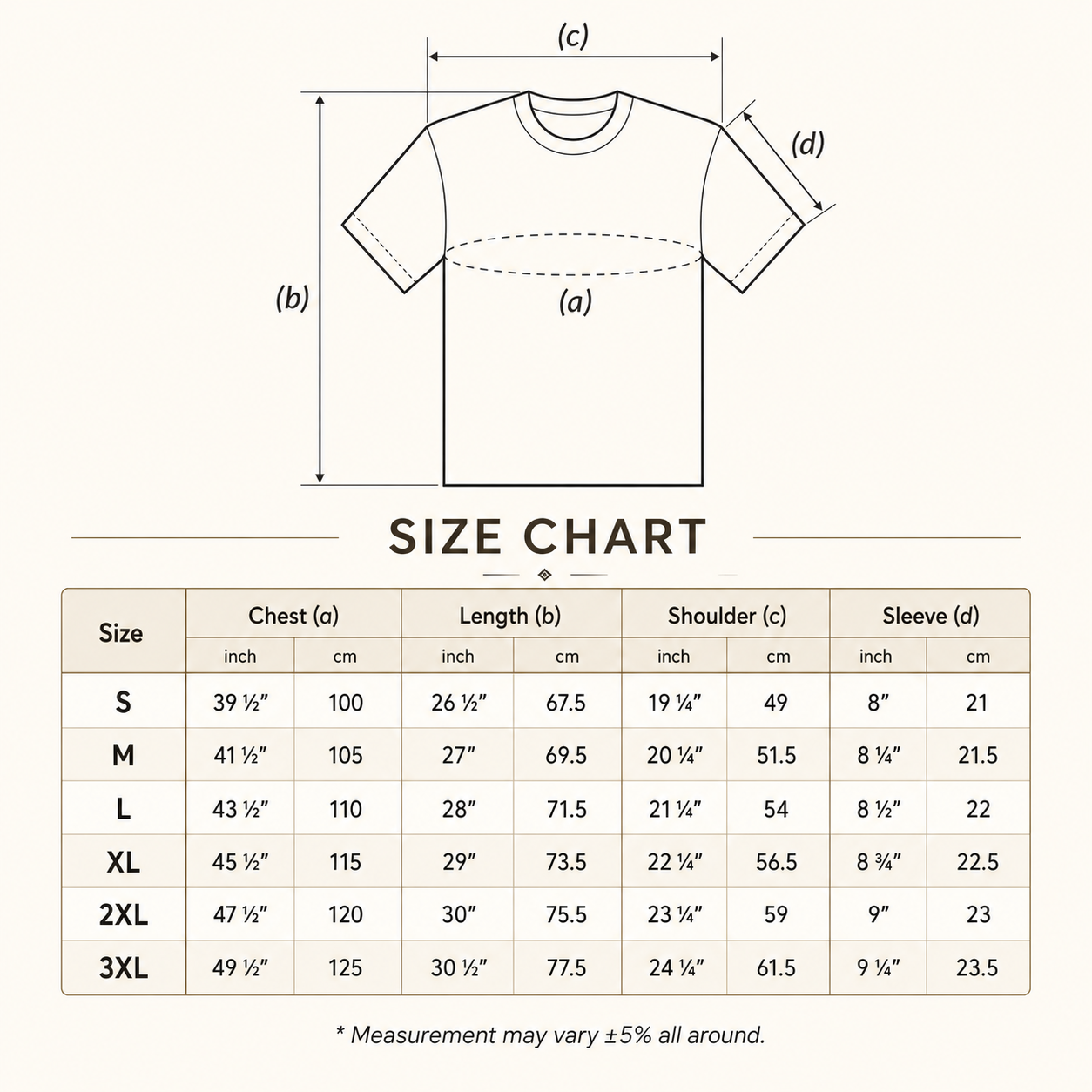 (250gsm) 100% Cotton T-Shirt Round Neck Loose Fit