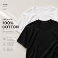 (180gsm) Premium 100% Cotton T-Shirt Plain Tailored Fit Round Neck T-Shirt